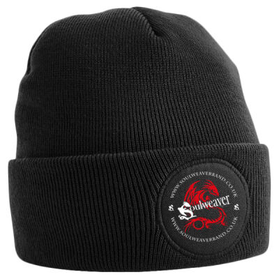 Red Tribal Dragon - B446 Circular Patch Beanie Thumbnail